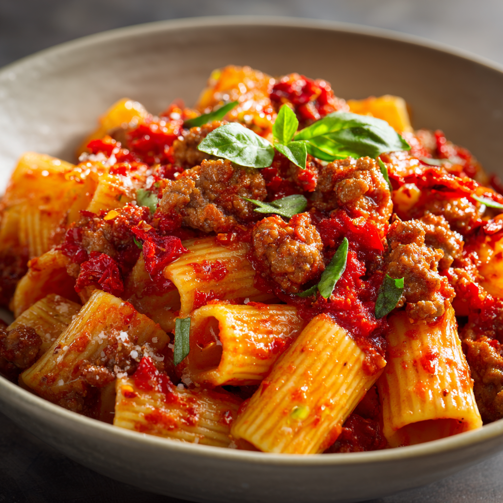 calabria spicy sausage pasta