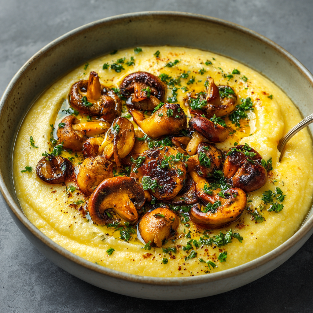 vegan mushroom polenta recipe
