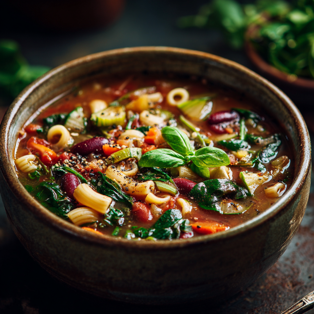vegan italian minestrone soup recipe