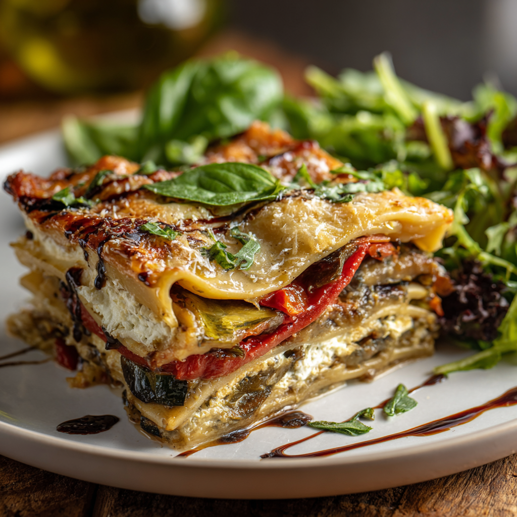 Roasted Veggie Lasagna Vegan Italian Recipe