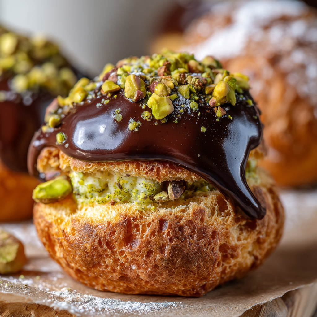 Pistachio Cream Puffs