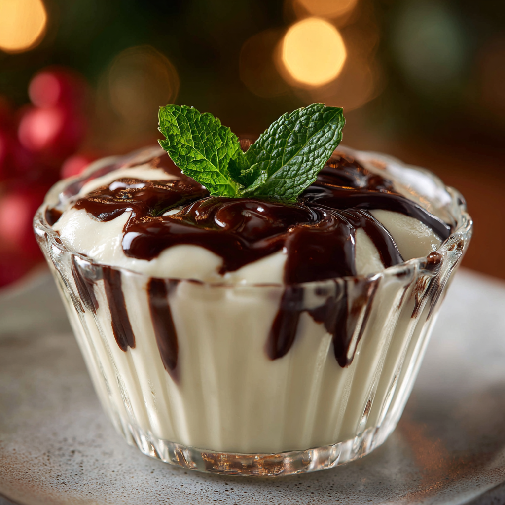 Peppermint Panna Cotta Holiday