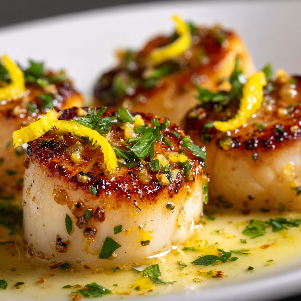 Pan-Seared Scallops Italian Style Recipe