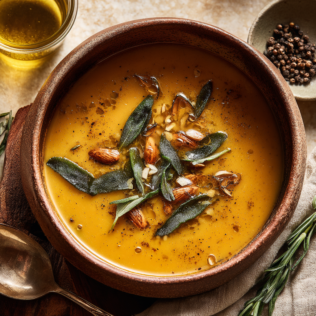 zuppa di zucca con salvia recipe