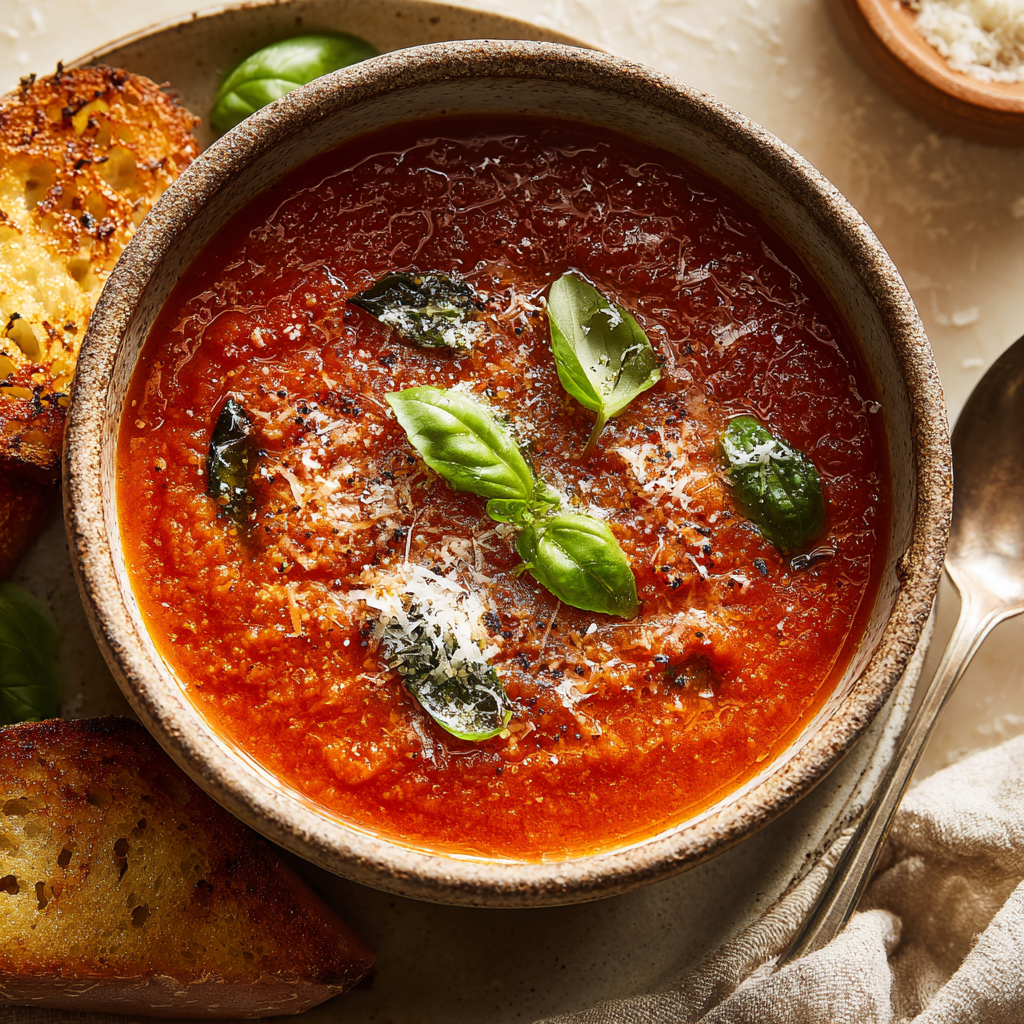 Roasted Tomato Soup Italian Style